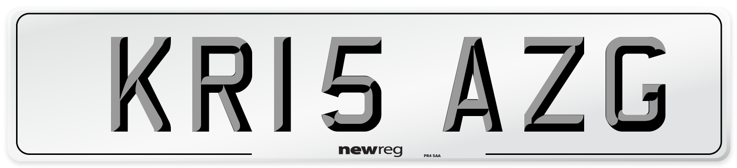 KR15 AZG Number Plate from New Reg